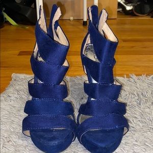 Blue Suede Heels Size 7